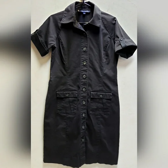 anne klein shirt dress Anne Klein Tie Waist Midi Shirtdress, 0 / Blue